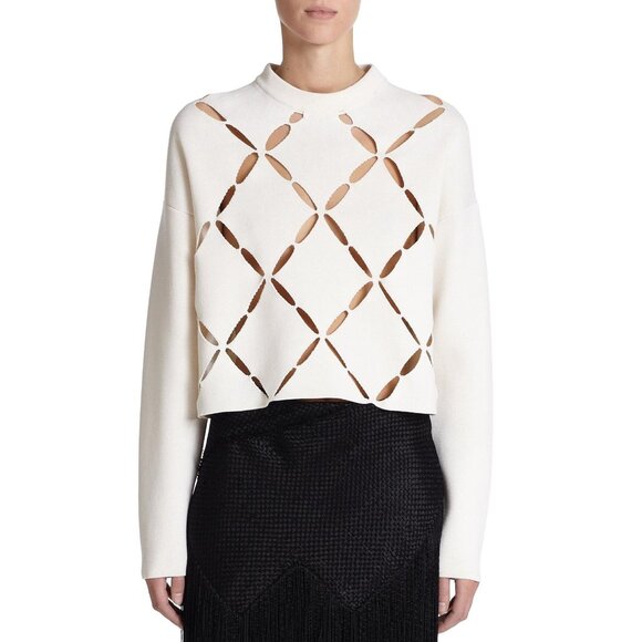Proenza Schouler Cream Cut-Out Sweater s - Picture 10 of 10